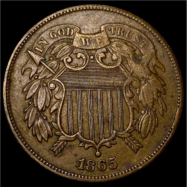 1865 Two-Cent Piece CLOSELY UNCIRCULATED
