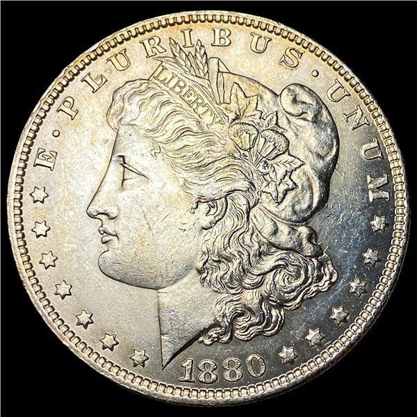 1880-O Micro O Morgan Silver Dollar CHOICE AU
