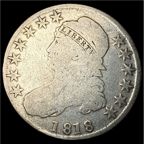 1818 Capped Bust Half Dollar NICELY  CIRCULATED