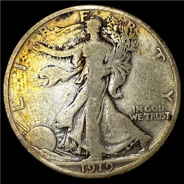 1919-S Silver Walking Liberty Half Dollar NICELY CIRCULATED