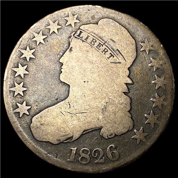 1826 Capped Bust Half Dollar NICELY  CIRCULATED