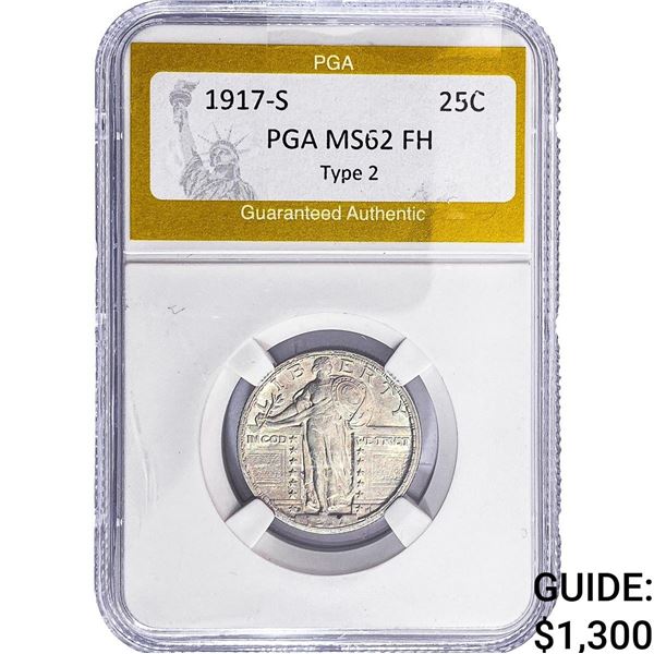 1917-S Standing Liberty Quarter PGA MS62 FH Type 2