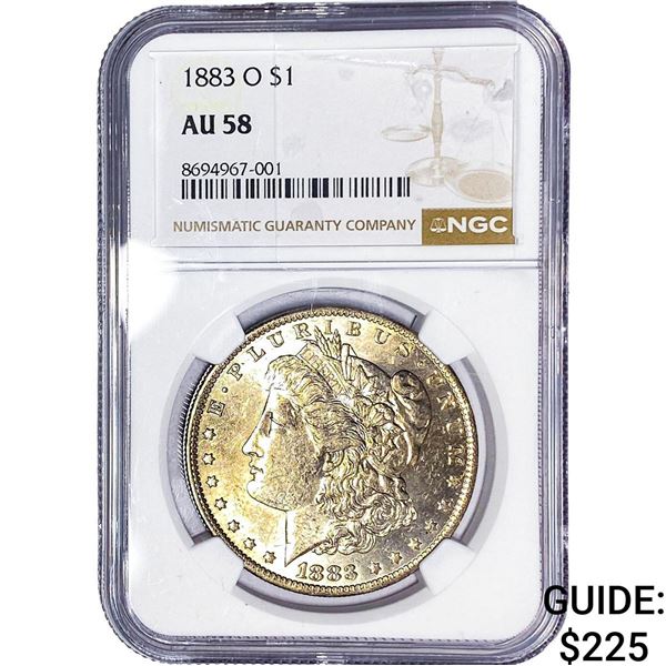 1883-O Morgan Silver Dollar NGC AU58