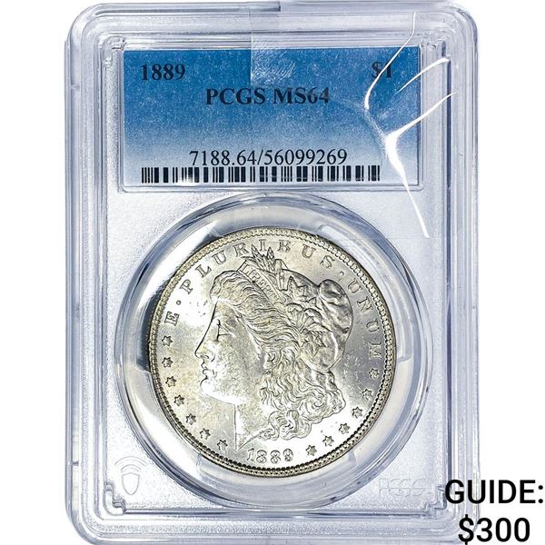 1889 Morgan Silver Dollar PCGS MS64