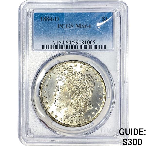 1884-O Morgan Silver Dollar PCGS MS64