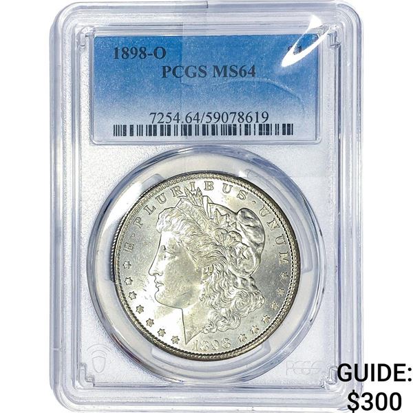 1898-O Morgan Silver Dollar PCGS MS64