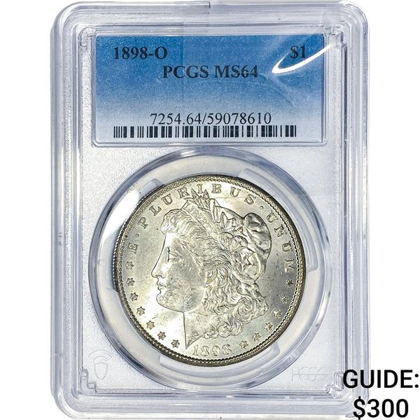 1898-O Morgan Silver Dollar PCGS MS64