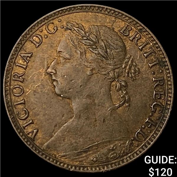 1881 Great Britain Bronze Farthing