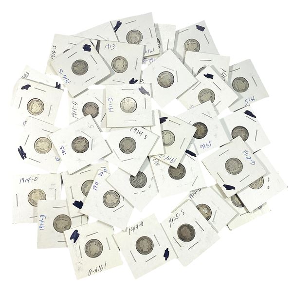 [36 Coins] Various Dates Barber Dime