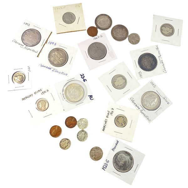 [22 Coins] 1867-1939 Various U.S. Coin Lot