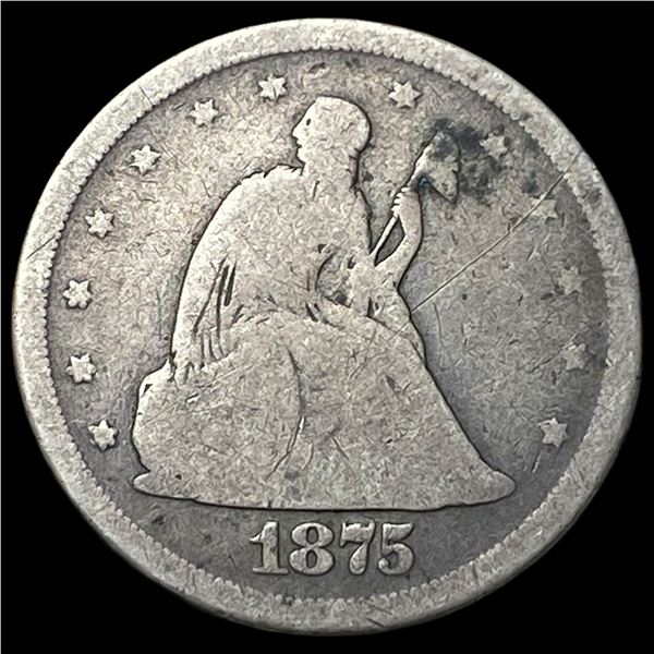 1875-S Silver Twenty Cent Piece NICELY  CIRCULATED