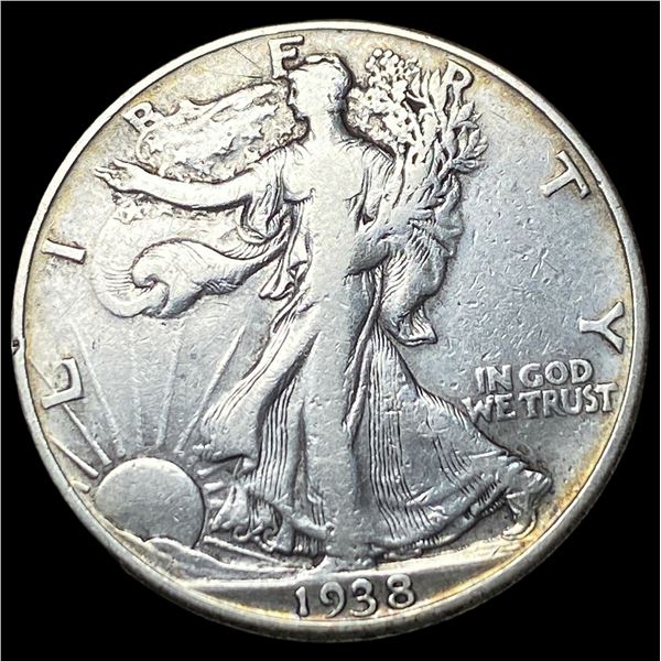 1938-D Silver Walking Liberty Half Dollar  ABOUT UNCIRCULATED