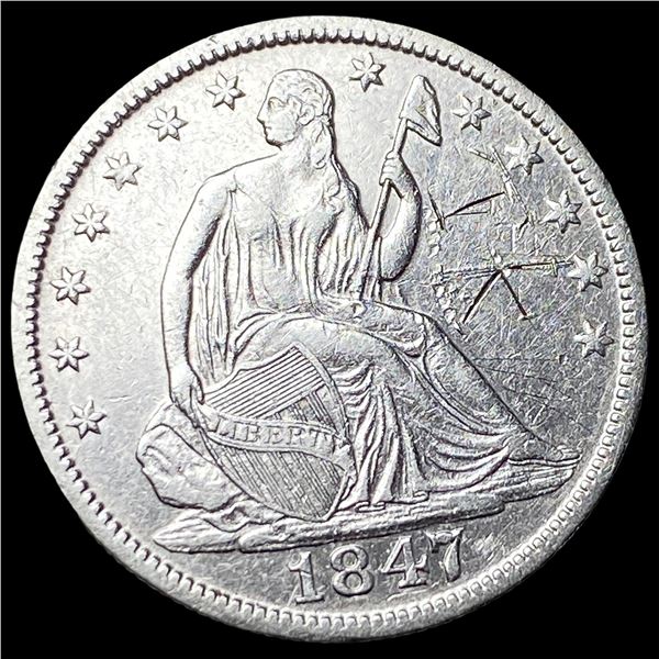1847-O Silver Seated Liberty Half Dollar HIGH  GRADE
