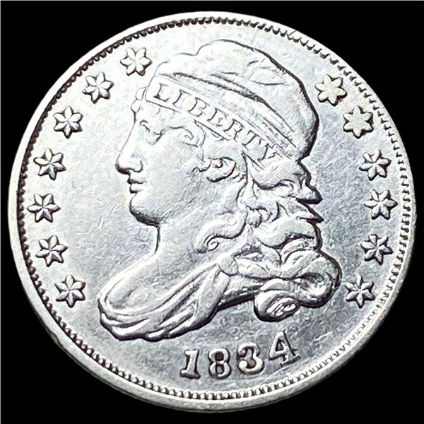 1834 Silver Capped Bust Dime NEARLY  UNCIRCULATED