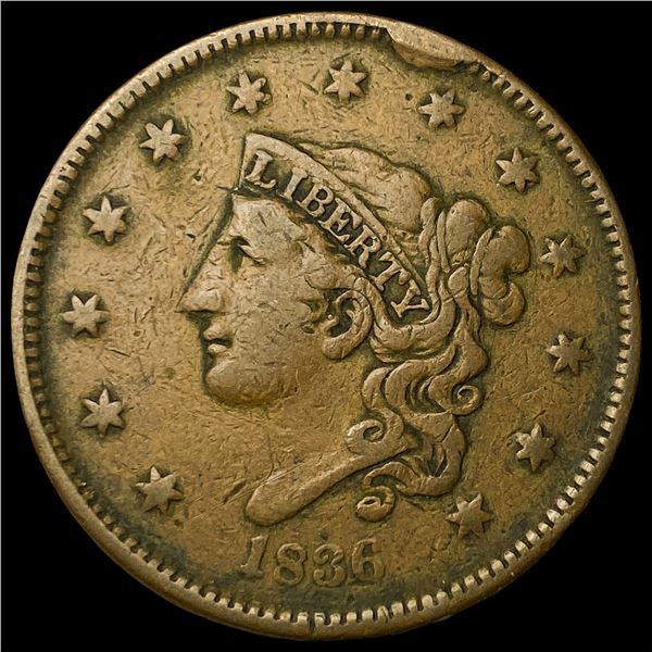 1836 Coronet Head Large Cent HIGH GRADE