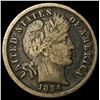 Image 1 : 1894 Silver Barber Dime NICELY CIRCULATED