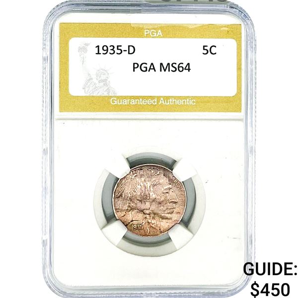 1935-D Buffalo Nickel PGA MS64