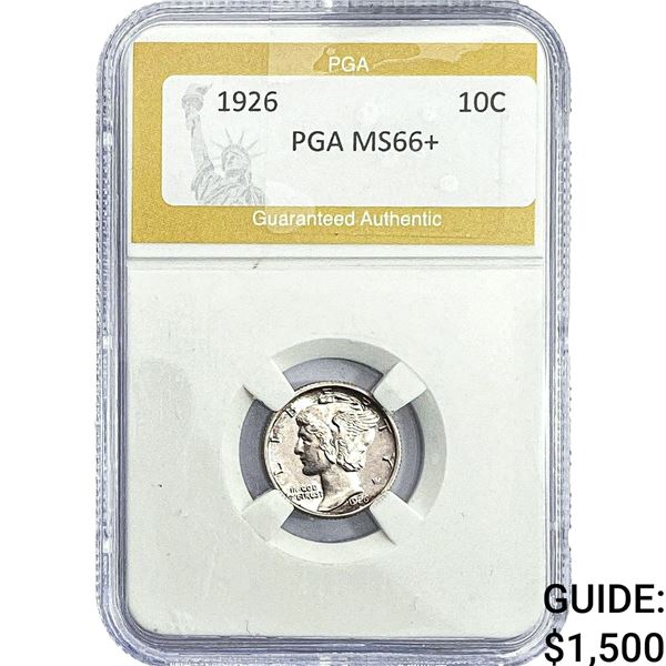 1926 Mercury Silver Dime PGA MS66+