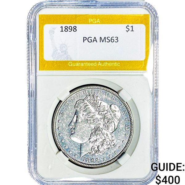 1898 Morgan Silver Dollar PGA MS63