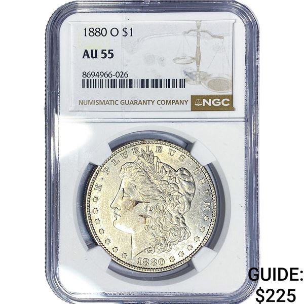 1880-S Morgan Silver Dollar NGC AU55
