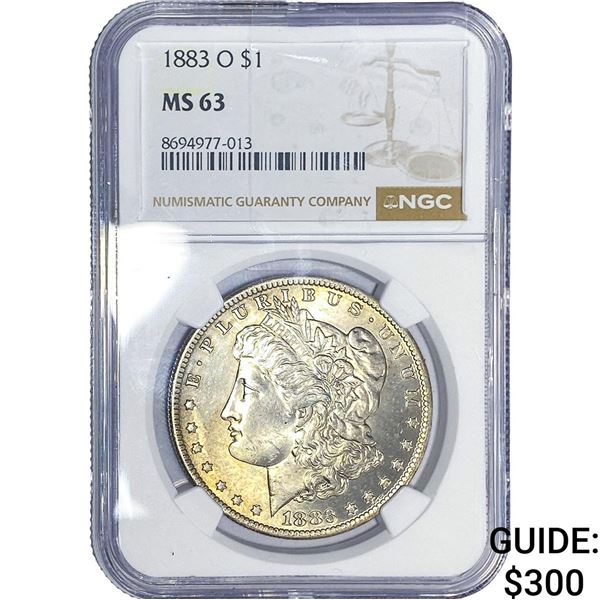 1883-O Morgan Silver Dollar NGC MS63