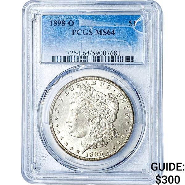 1898-O Morgan Silver Dollar PCGS MS64