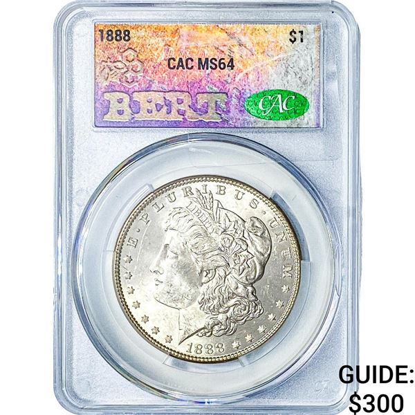1888 Morgan Silver Dollar CAC MS64
