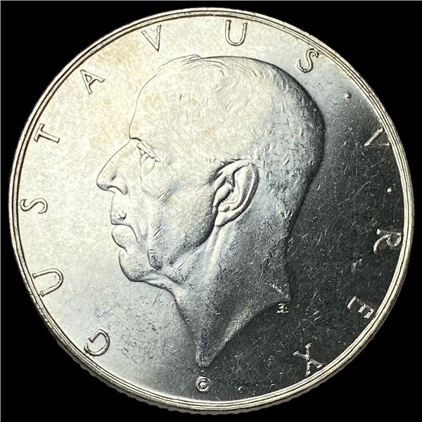 1938 Sweden Silver 2 Kroner UNCIRCULATED