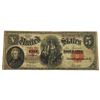 Image 1 : 1907 $5 National Note - Woodchopper