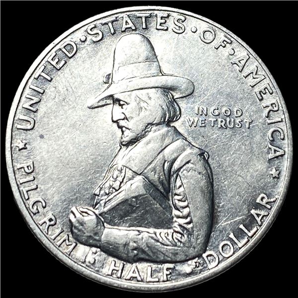 1920 Silver Pilgrim Half Dollar NEARLY  UNCIRCULATED