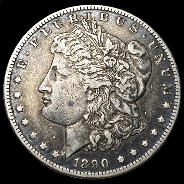 1890-CC Silver Morgan Dollar NEARLY  UNCIRCULATED