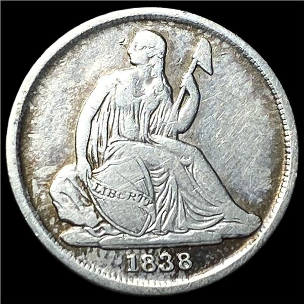 1838-O Silver Seated Liberty Dime LIGHTLY  CIRCULATED
