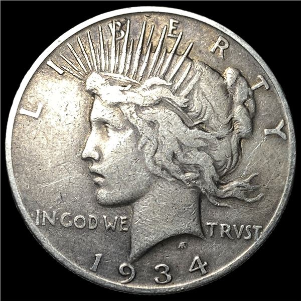 1934-S Silver Peace Dollar NEARLY  UNCIRCULATED