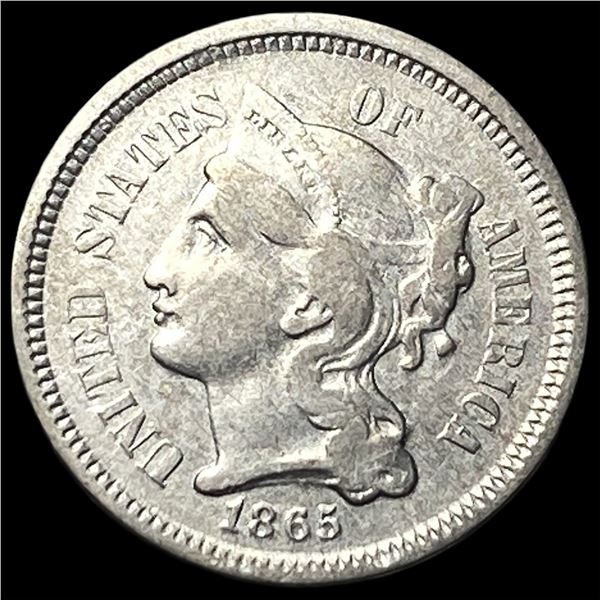 1865 Nickel Three-Cent Piece LIGHTLY  CIRCULATED