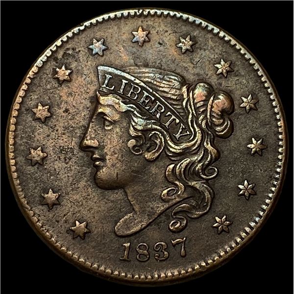 1837 Coronet Head Large Cent CLOSELY  UNCIRCULATED
