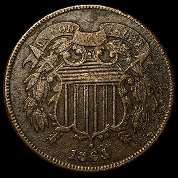 1864 Two-Cent Piece NEARLY UNCIRCULATED