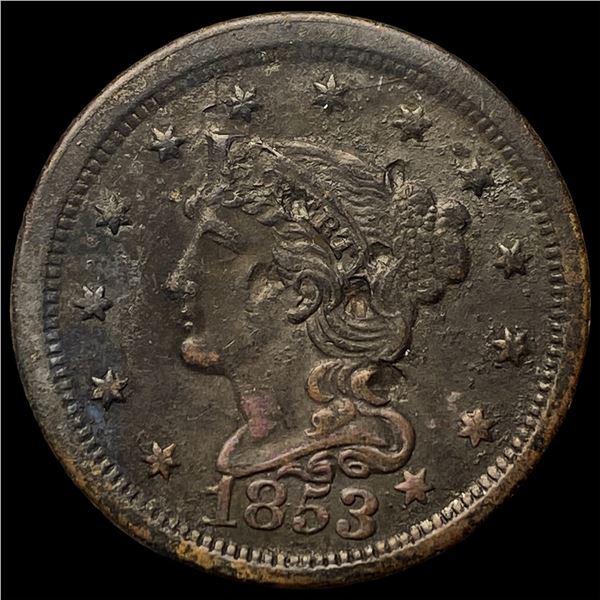 1853 Braided Hair Large Cent HIGH GRADE