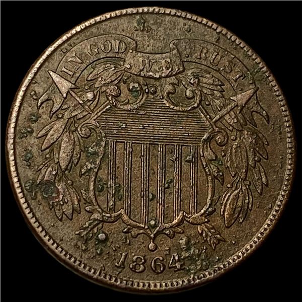 1864 Two-Cent Piece SUPERB GEM BU