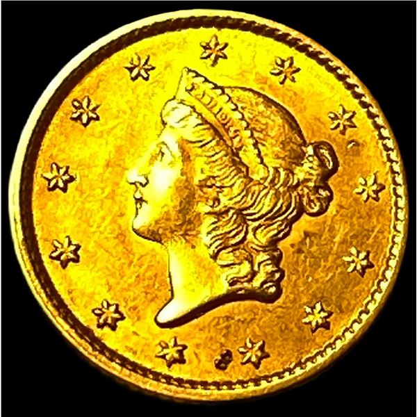 1853 Gold $1 Liberty Head Type 1 UNCIRCULATED