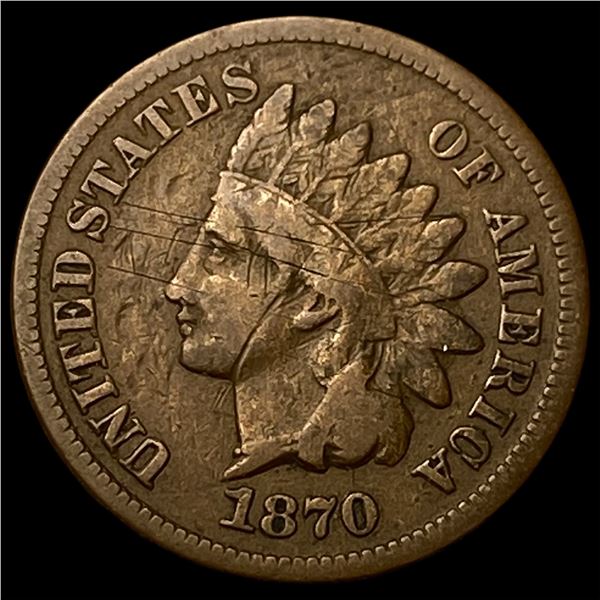 1870 Indian Head Cent LIGHTLY CIRCULATED