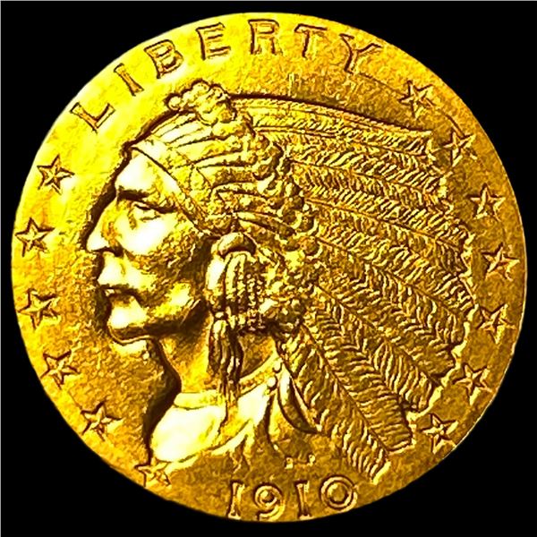 1910 Indian Head Gold $2.5 Quarter Eagle UNCIRCULATED