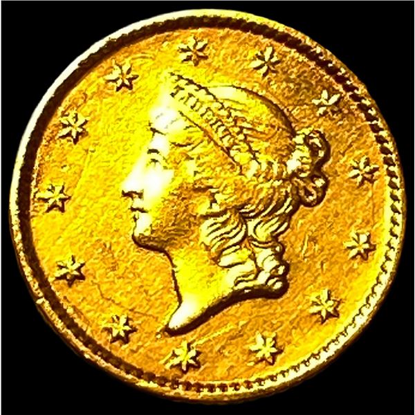 1851 Gold $1 Liberty Head Type 1 CHOICE AU