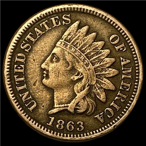 1863 Indian Head Cent LIGHTLY CIRCULATED