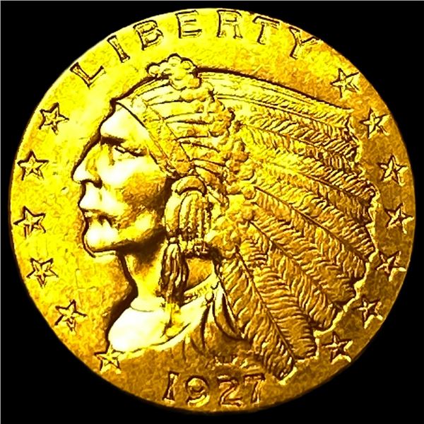 1927 Indian Head Gold $2.5 Quarter Eagle UNCIRCULATED