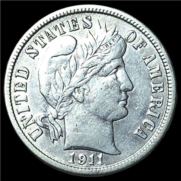 1911 Silver Barber Dime NEARLY UNCIRCULATED