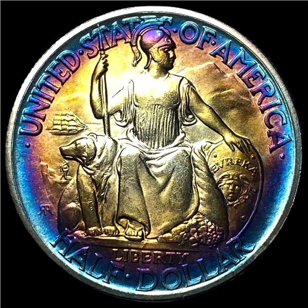 1936-D Toned Silver San Diego Half Dollar UNCIRCULATED