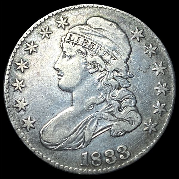 1833 Capped Bust Half Dollar NEARLY  UNCIRCULATED