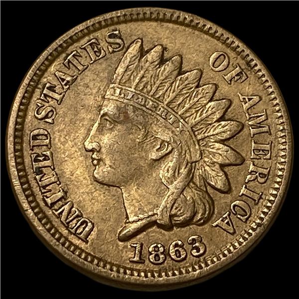 1863 Indian Head Cent NEARLY UNCIRCULATED
