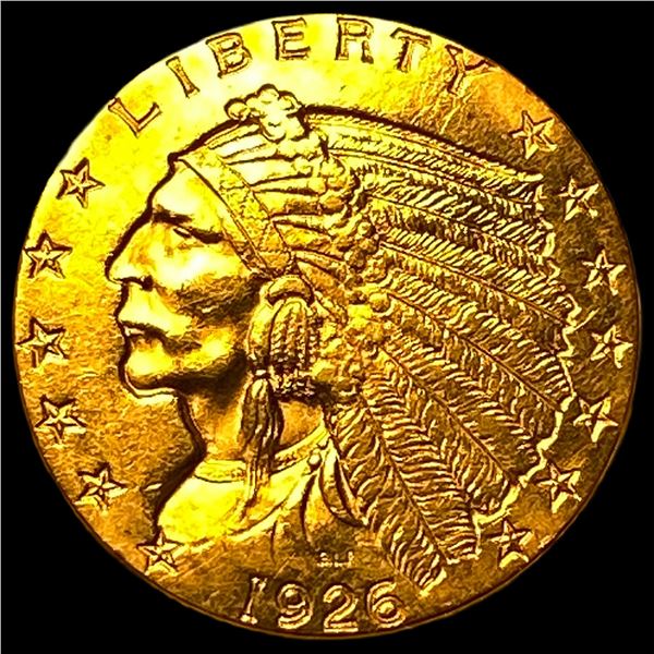 1926 Indian Head Gold $2.5 Quarter Eagle CLOSELY UNCIRCULATED