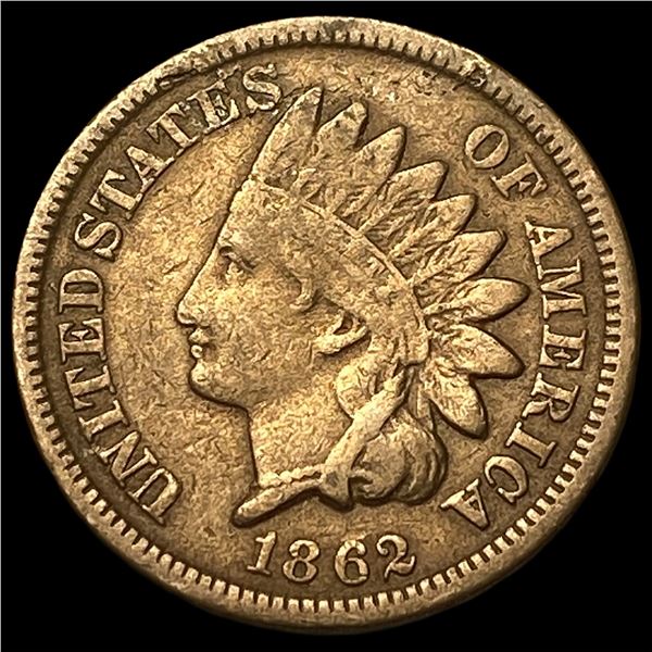 1862 Indian Head Cent ABOUT UNCIRCULATED